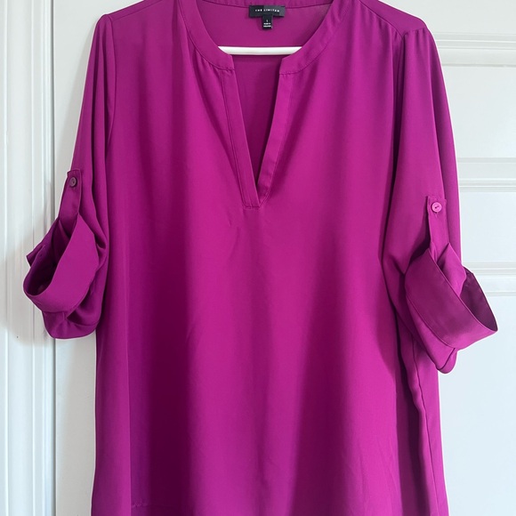 The Limited Tops - The Limited Magenta Blouse